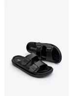 Lehké pánské pantofle s přezkami Big Star Černá Lehké pánské pantofle s přezkami Big Star Černá
