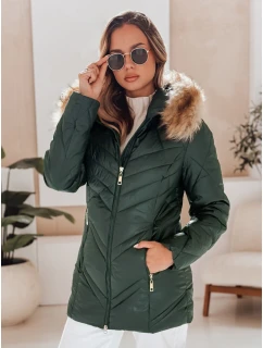 Dámská prošívaná zimní bunda SOLARIS zelená FashionStreet TY4008