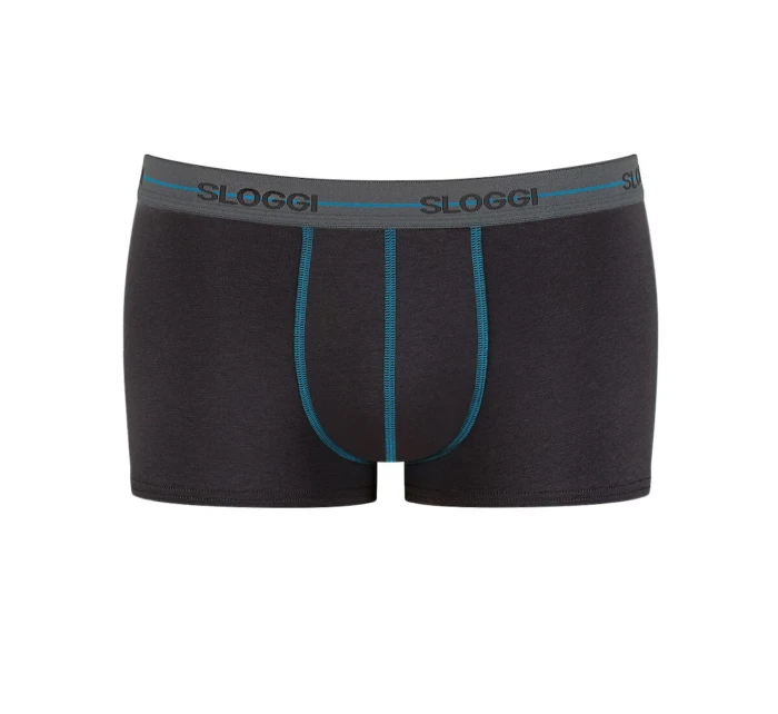 Pánské boxerky Start Hipster C2P box - BROWN - LIGHT COMBINATION - šedá- černá M003 - SLOGGI Pánské boxerky Start Hipster C2P box - BROWN - LIGHT COMBINATION - šedá- černá M003 - SLOGGI