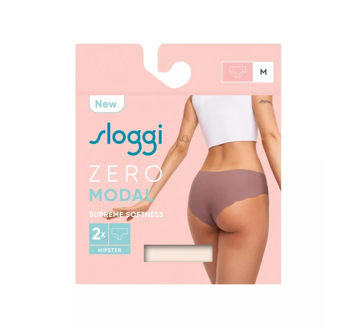 Dámské kalhotky ZERO Modal 2.0 Hipster 2P - ANGORA - ecru 6308 - SLOGGI