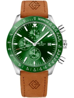 Pánské hodinky Giewont Chronograph Sapphire Brown Green GW8720-A3