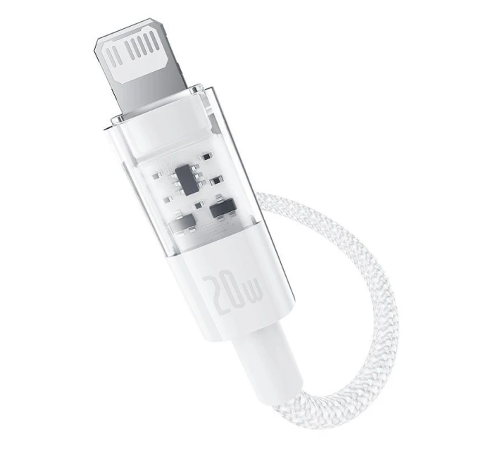 Baseus Gem USB C-IP kabel 20W 1m (bílý)