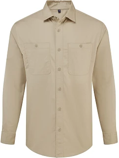 PR 021 Košile s dlouhým rukávem khaki model 22461950 - Premier