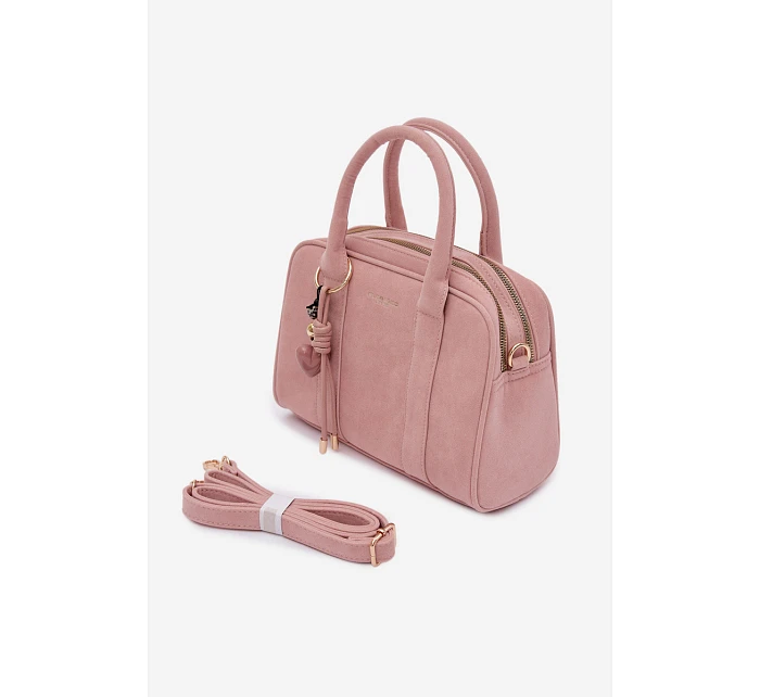 taška Eco semišová s přívěskem Růžová model 22111556 - Flora&Co