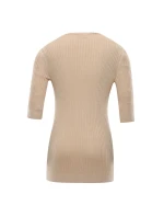 Dámské triko s tříčtvrtečním rukávem nax NAX NOVAKA beige Dámské triko s tříčtvrtečním rukávem nax NAX NOVAKA beige