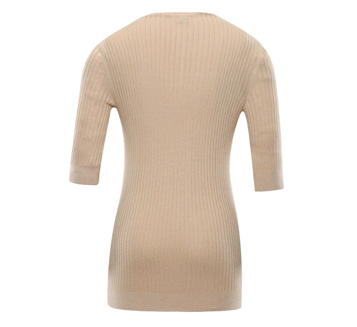 Dámské triko s tříčtvrtečním rukávem nax NAX NOVAKA beige Dámské triko s tříčtvrtečním rukávem nax NAX NOVAKA beige