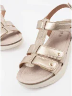 Výborné  sandály zlaté dámské platforma