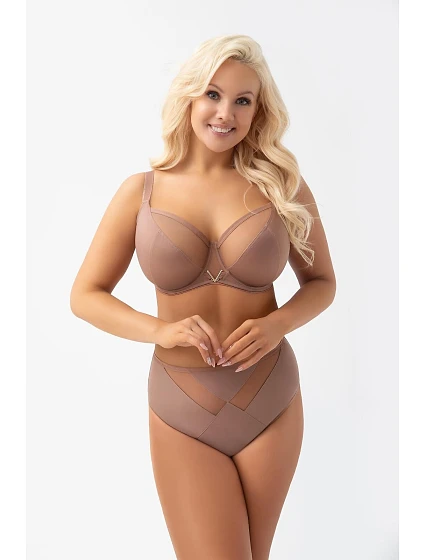 Kalhotky Gorsenia K566/1 Vicky Mocca M–4XL Kalhotky Gorsenia K566/1 Vicky Mocca M–4XL