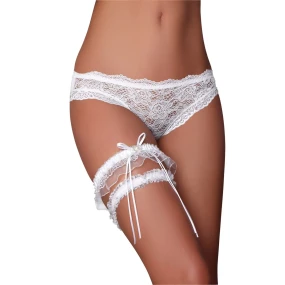Elegantní podvazek model 21723342 set white - LivCo CORSETTI FASHION
