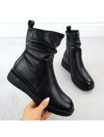 Dámské kozačky na podpatku černé model 21905235 - VINCEZA