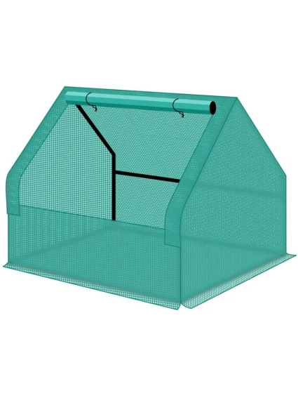 SKLENÍKOVÝ ZAHRADNÍ TUNEL ZELENÝ MINI 124X94X94CM