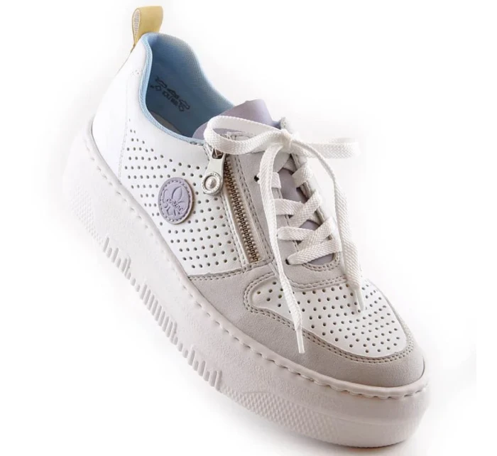 Pohodlné polobotky W model 19373070 white - Rieker