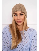 Tenká čepice Grace model 18750307 tmavě béžová - K-Fashion