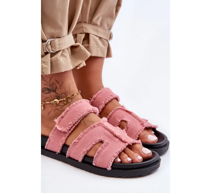 Dámské sandály na zip Růžové model 21628628 - Boto Dámské sandály na zip Růžové model 21628628 - Boto