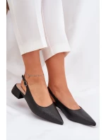 Pletené Dámské Sandály Na Podpatku Černé model 21687153 - Boto Pletené Dámské Sandály Na Podpatku Černé model 21687153 - Boto