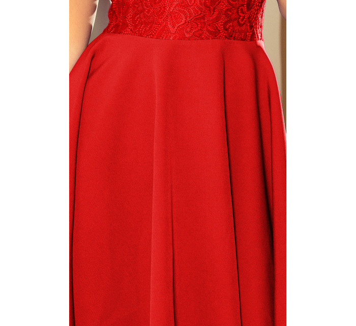 Šaty s krajkou Numoco MARTA - červené