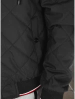 Pánská přechodná prošívaná bunda s kapucí černá FashionStreet TX5010 Pánská přechodná prošívaná bunda s kapucí černá FashionStreet TX5010