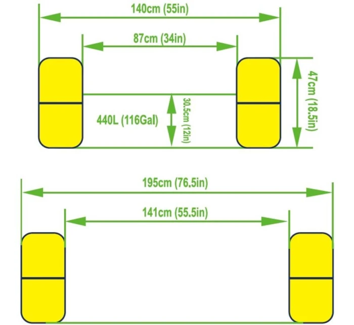 2-RODINNÁ ZAHRNUTÁ 2-KRUHOVÁ ZAHRNUTÁ KOUPELNA Rainbow 195x140x47 cm 51470