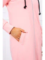 Mikina s kapucí lososová