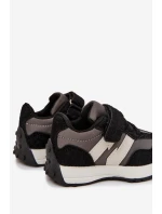 Dětské sportovní boty na suchý zip Miranda – černé Dětské sportovní boty na suchý zip Miranda – černé