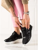Trendy tenisky černé dámské bez podpatku Trendy tenisky černé dámské bez podpatku