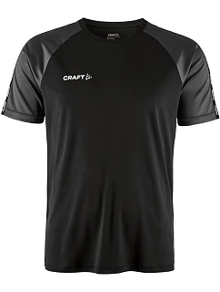 Craft Teamwear Squad Go Contrast Jersey M Pánské kontrastní sportovní tričko 82.2725 black/granite