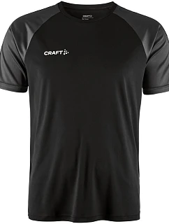 Craft Teamwear Squad Go Contrast Jersey M Pánské kontrastní sportovní tričko 82.2725 black/granite