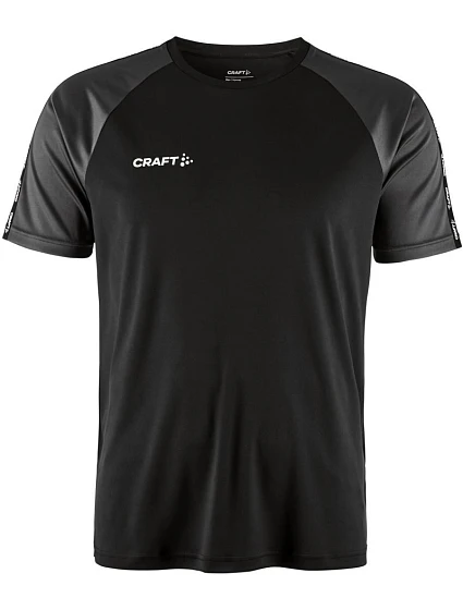 Craft Teamwear Squad Go Contrast Jersey M Pánské kontrastní sportovní tričko 82.2725 black/granite Craft Teamwear Squad Go Contrast Jersey M Pánské kontrastní sportovní tričko 82.2725 black/granite