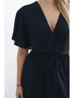 Šaty s vrstveným výstřihem námořnická modř Šaty s vrstveným výstřihem námořnická modř