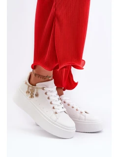 Dámské tenisky s ozdobou Bílé model 21659061 - Boto