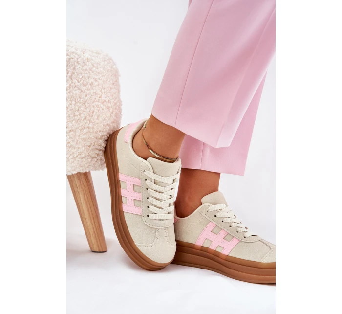 Dámské Tenisky Na Platformě Béžové Syliyana Dámské Tenisky Na Platformě Béžové Syliyana