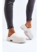 Dámské pantofle na platformě Big Star - bílá Dámské pantofle na platformě Big Star - bílá