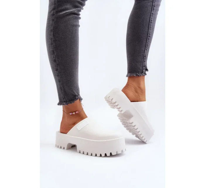 Dámské pantofle na platformě Big Star - bílá Dámské pantofle na platformě Big Star - bílá