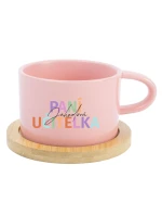 Personalizovaný keramický hrníček Makronka pro paní učitelku/pana učitele 