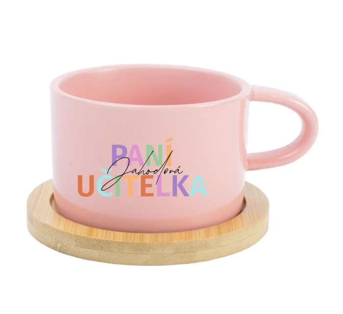 Personalizovaný keramický hrníček Makronka pro paní učitelku/pana učitele 