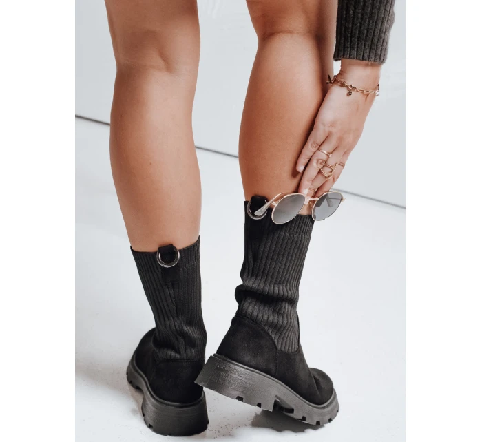 Dámské ponožkové boty černé FashionStreet ZY1133