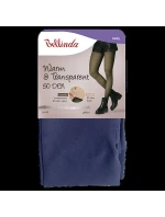 Dámské teplé punčochové kalhoty 50 DEN WARM & TRANSPARENT 50 DEN - BELLINDA - modrá