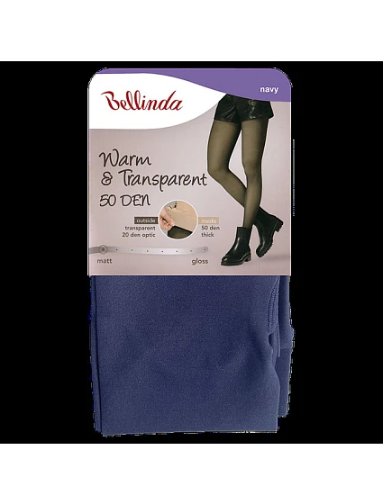 Dámské teplé punčochové kalhoty 50 DEN WARM & model 21232662 50 DEN  modrá - Bellinda