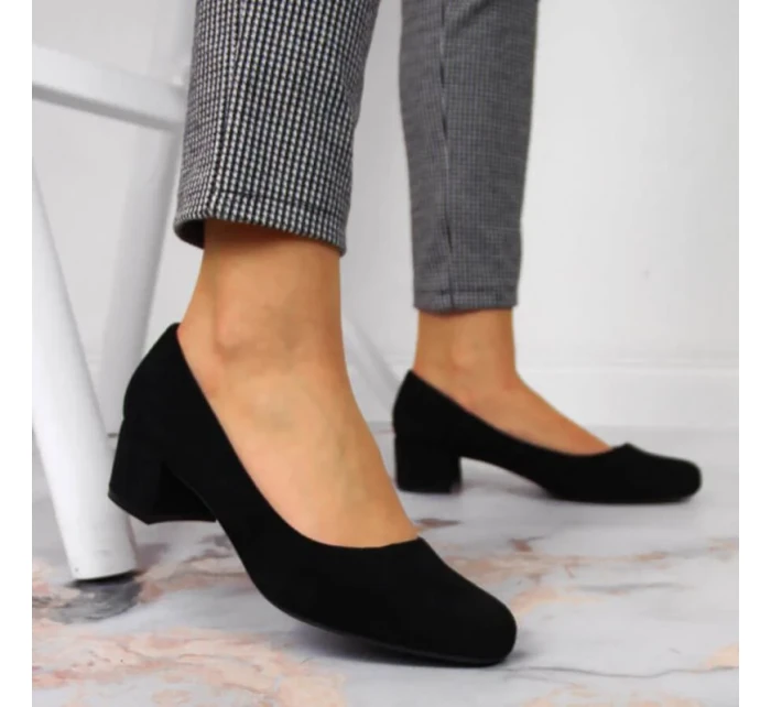 W černé semišové lodičky s model 19443130 - SERGIO LEONE