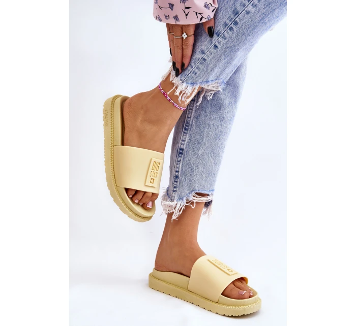 Dámské pantofle Big Star model 21582438 Žluté - Big Star Shoes