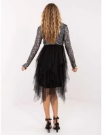 Šaty MI SK A5471.87 černá a stříbrná Šaty MI SK A5471.87 černá a stříbrná