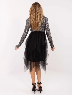 Šaty MI SK A5471.87 černá a stříbrná