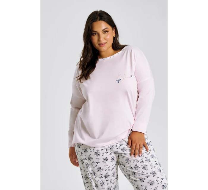 3465 DÁMSKÉ DLOUHÉ PYŽAMO ELLA 2XL-3XL