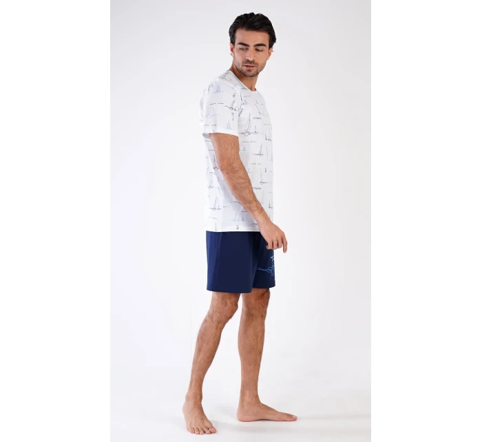 Pánské pyžamo šortky Plachetnice Pánské pyžamo šortky Plachetnice