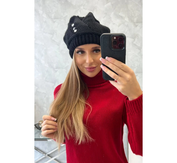 Dámská čepice Larisa K395 černá Dámská čepice Larisa K395 černá