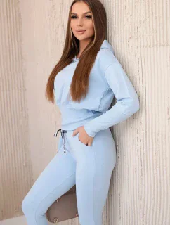 Sada s širokými žebry modrý