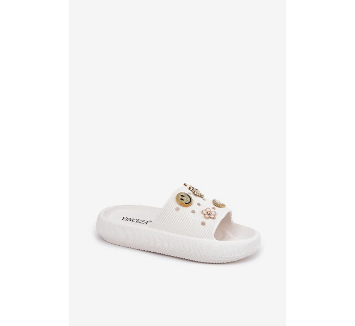 Dámské Pěnové Pantofle S  Bílé model 21697203 - VINCEZA