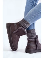 Dámské boty do sněhu Big Star KK274623 šedé Dámské boty do sněhu Big Star KK274623 šedé