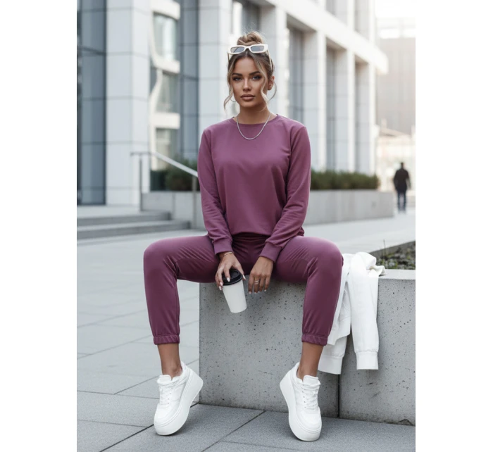 MILIAN dámská tepláková souprava bordó FashionStreet AY0815