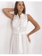 Elegantní dámské maxi šaty v krémové barvě (A5032)